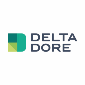 Logo de la marque Delta Dore – domotique et sécurité